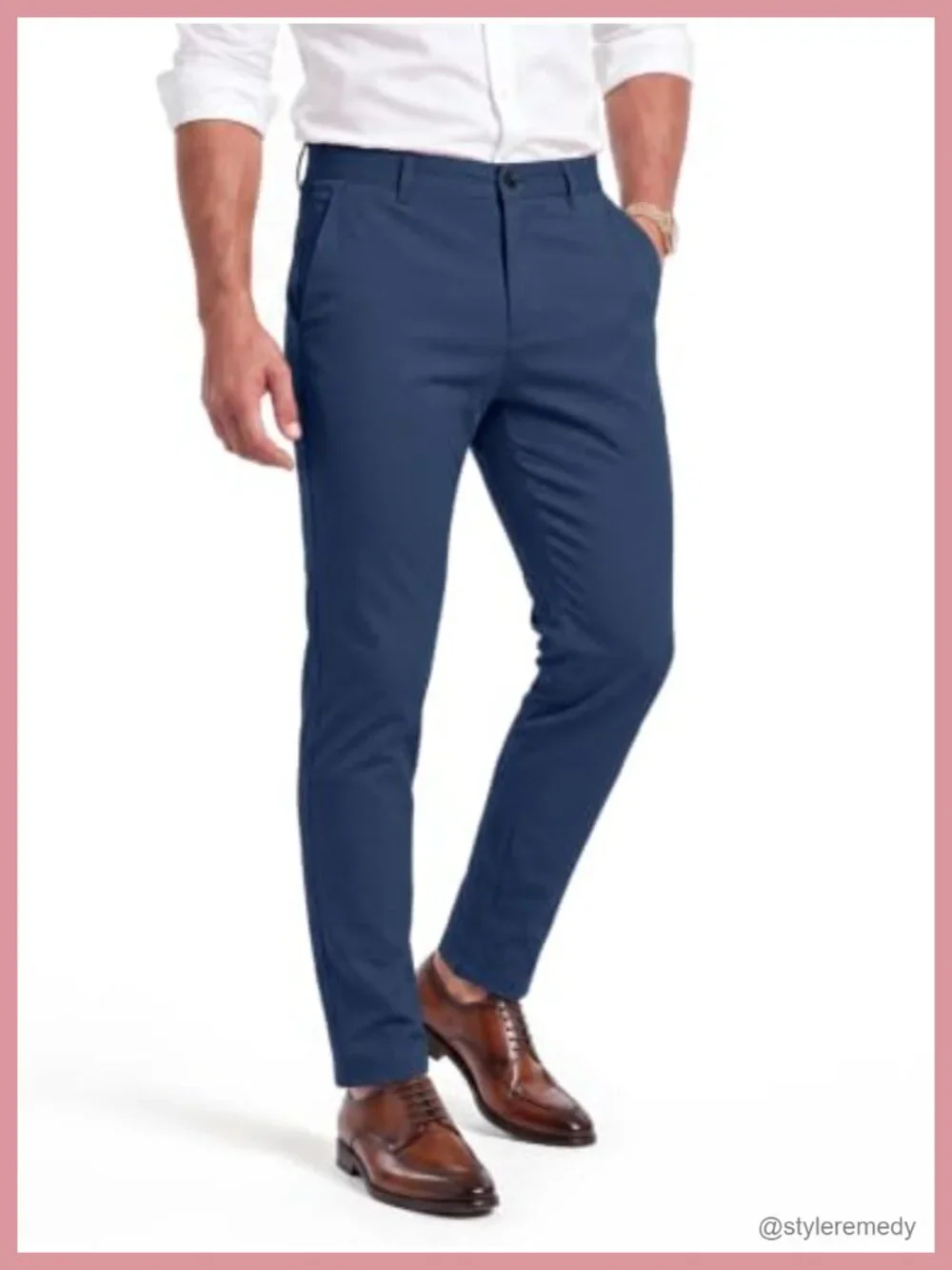 Men's Skinny Dress Pants Stretch Slim Fit Tapered Flat Front Business Casual